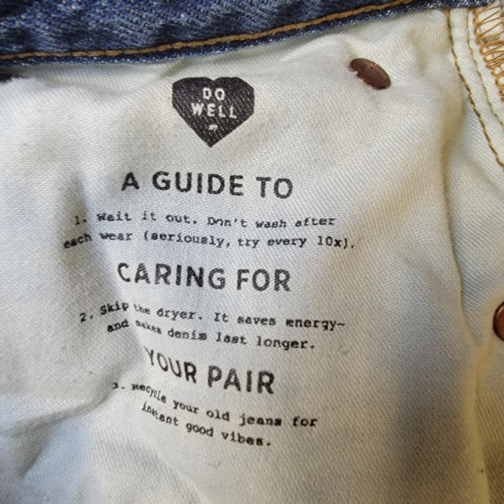 Madewell High Rise The Mom Jean Denim Stretch Downey Wash Blue Size 27 A375 - Picture 9 of 10
